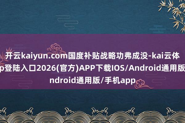 开云kaiyun.com国度补贴战略功弗成没-kai云体育网页app登陆入口2026(官方)APP下载IOS/Android通用版/手机app
