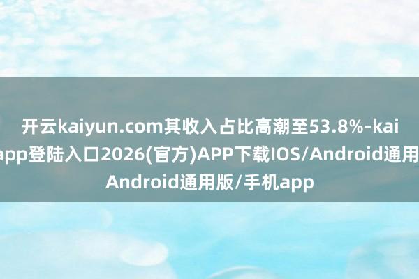 开云kaiyun.com其收入占比高潮至53.8%-kai云体育网页app登陆入口2026(官方)APP下载IOS/Android通用版/手机app
