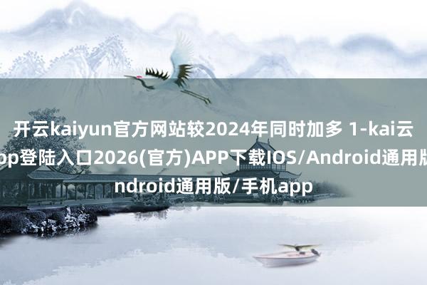 开云kaiyun官方网站较2024年同时加多 1-kai云体育网页app登陆入口2026(官方)APP下载IOS/Android通用版/手机app