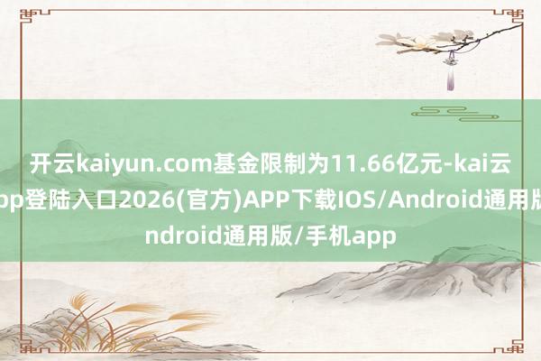 开云kaiyun.com基金限制为11.66亿元-kai云体育网页app登陆入口2026(官方)APP下载IOS/Android通用版/手机app